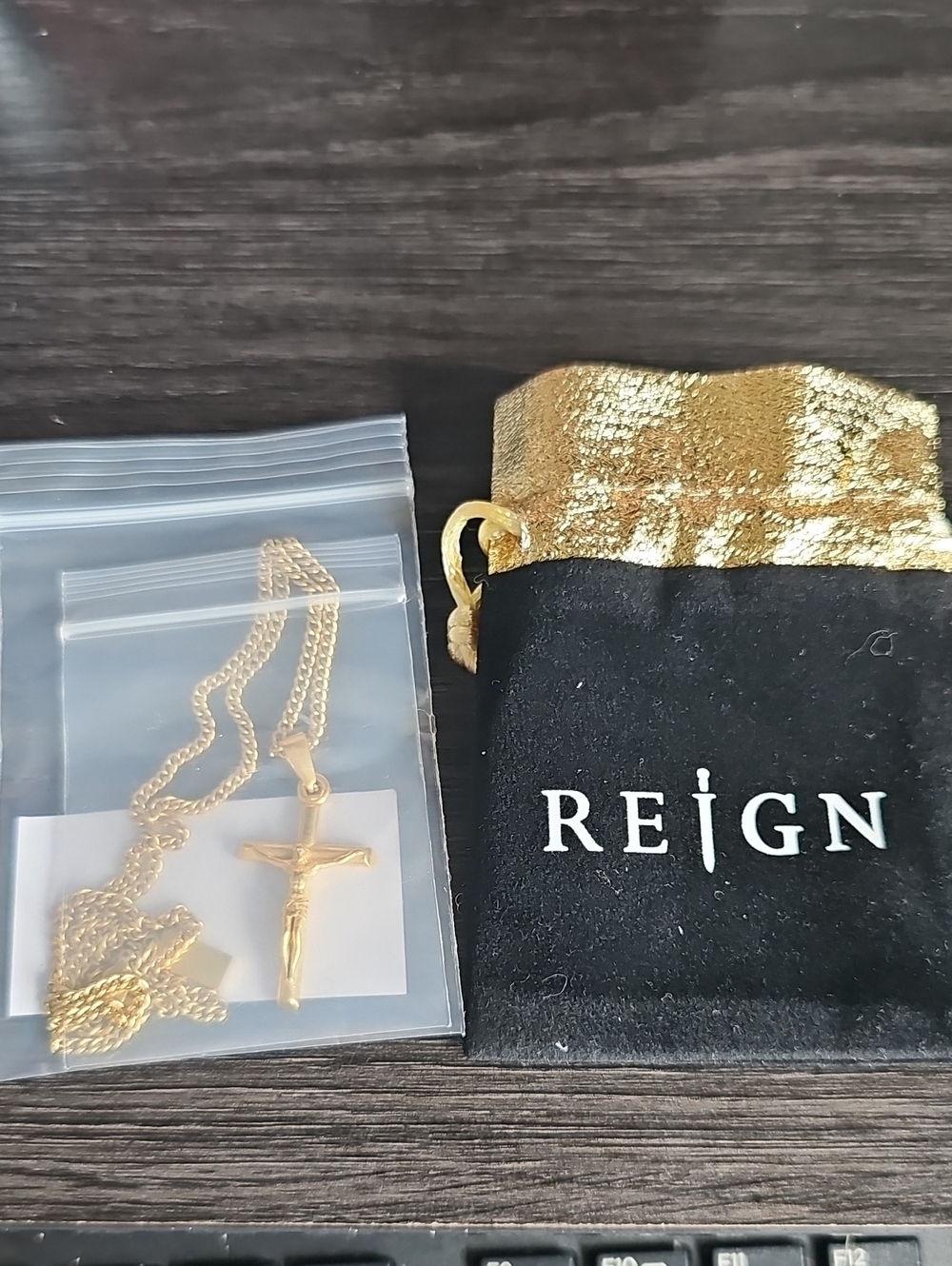 Reign Gold Cross Pendant Necklace